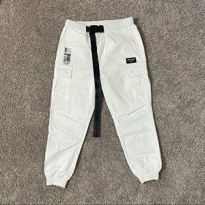 LF white cargo pants small